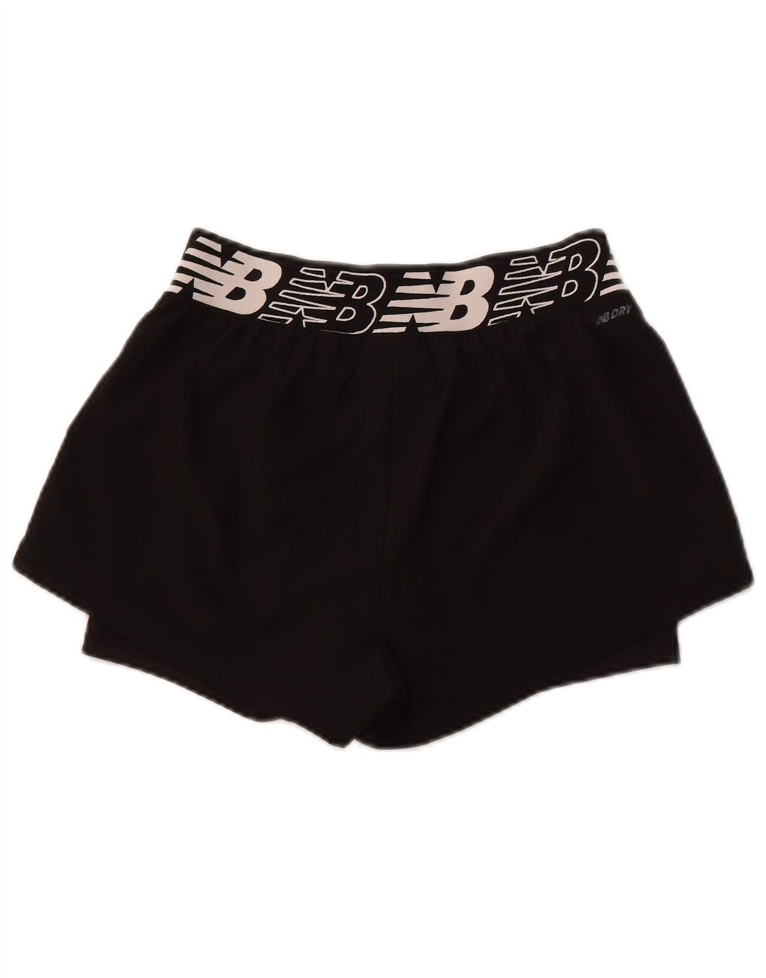 NEW BALANCE Short de sport graphique pour femme UK 10 Small Noir