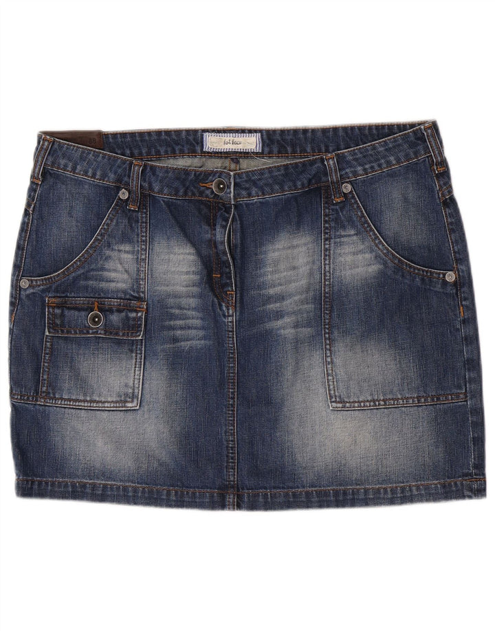 Fat Face Mini Jupe Cargo en Jean Femme W36 XL Bleu Coton