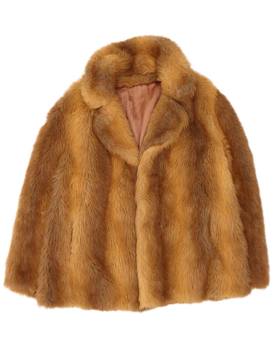 veste vintage femme fausse fourrure EU 38 Modacryl brun moyen