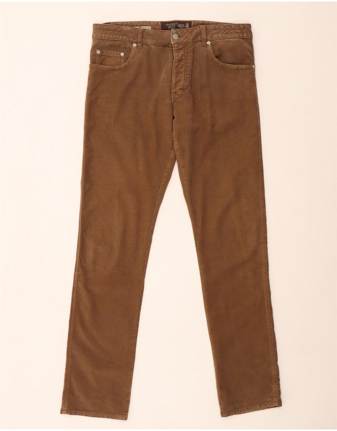 HACKETT Pantalon décontracté slim pour homme W34 L34 Marron Coton