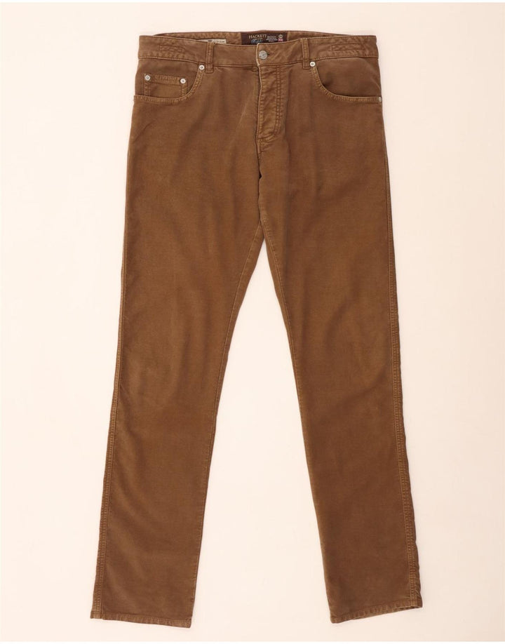 HACKETT Pantalon décontracté slim pour homme W34 L34 Marron Coton
