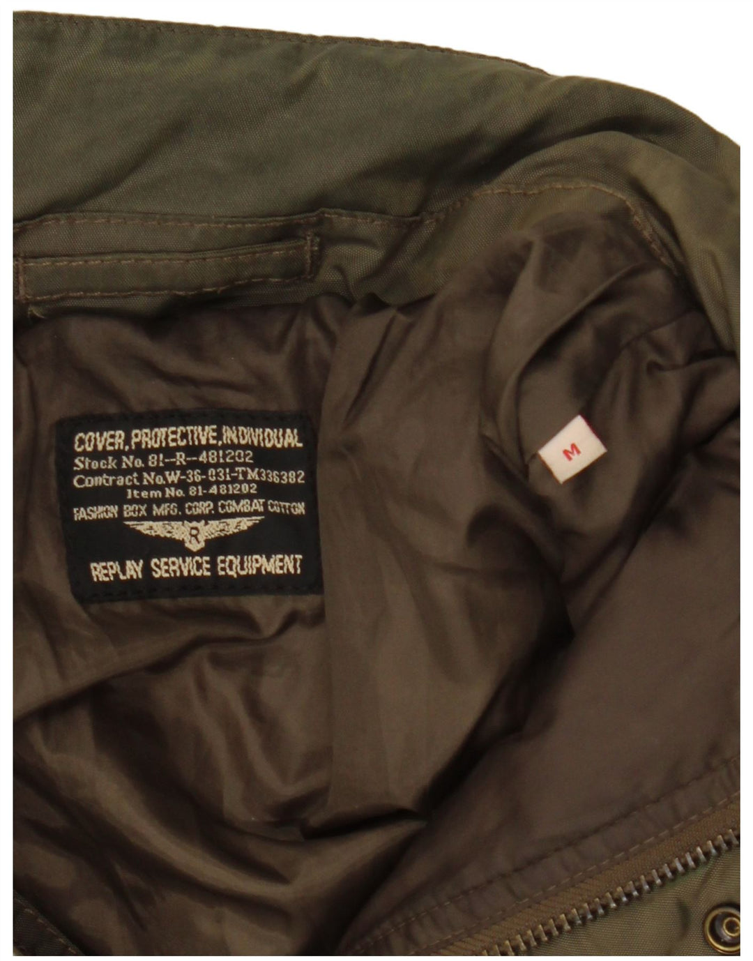 Replay Veste matelassée homme UK 38 Medium Kaki Polyamide