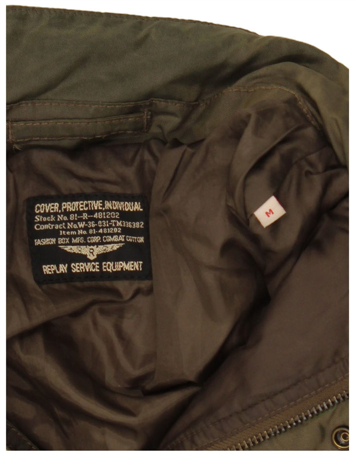 Replay Veste matelassée homme UK 38 Medium Kaki Polyamide