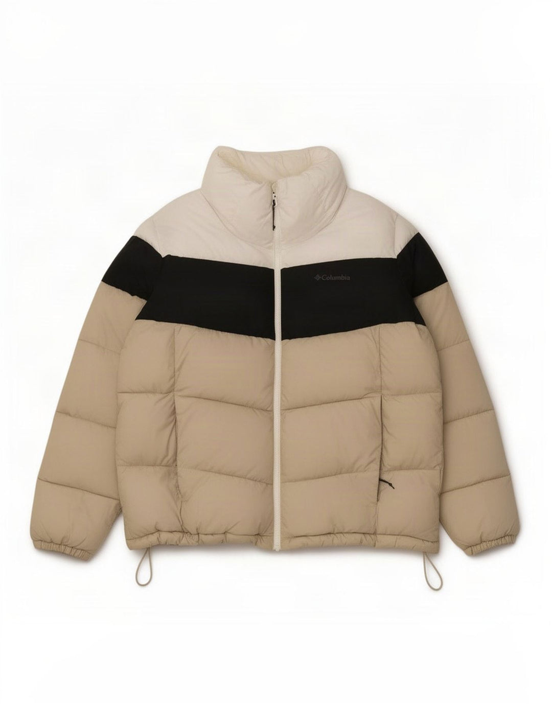 Columbia Veste matelassée pour homme UK 42 XL Beige Colorblock Polyester