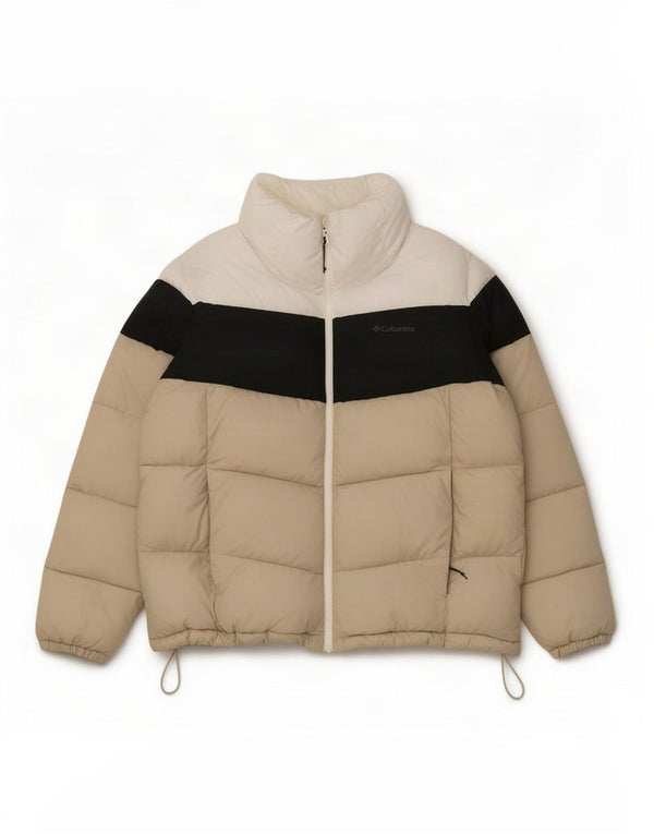 Columbia Veste matelassée pour homme UK 42 XL Beige Colorblock Polyester