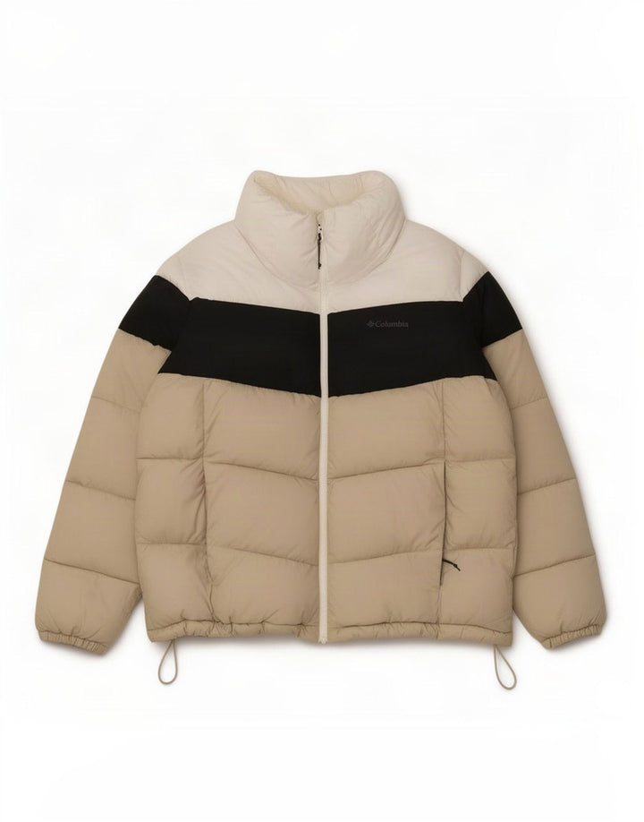 Columbia Veste matelassée pour homme UK 42 XL Beige Colorblock Polyester