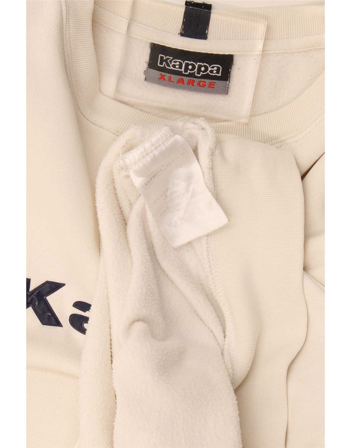Kappa Sweat-shirt graphique pour homme XL en coton blanc