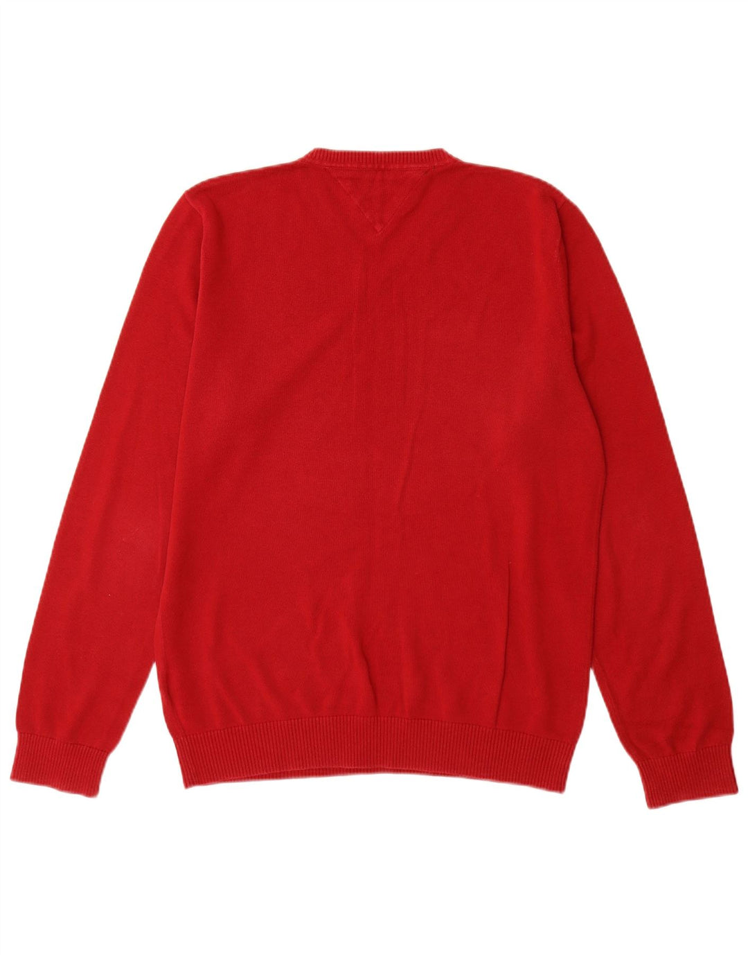 TOMMY HILFIGER Pull Col V Homme Rouge Moyen Coton