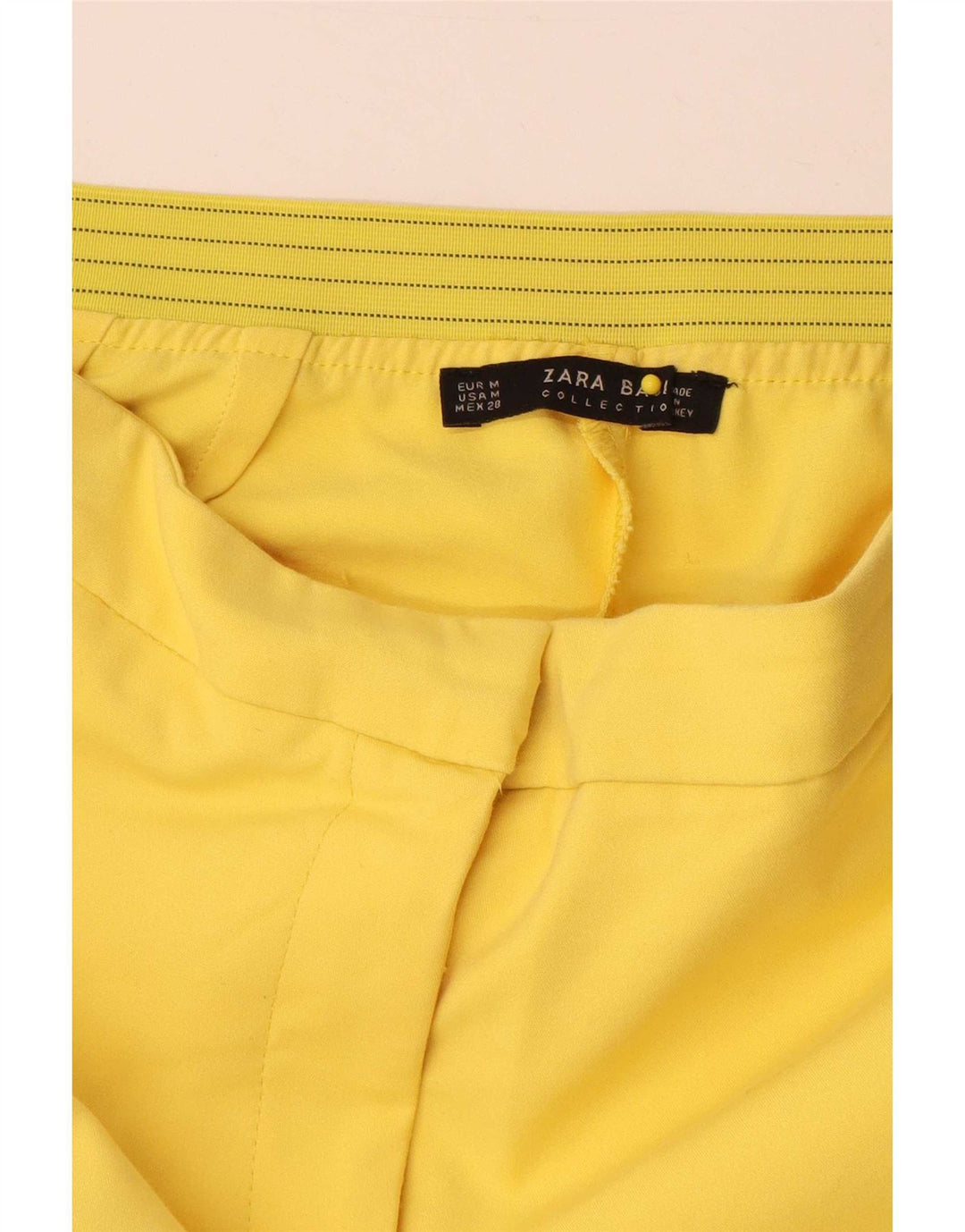 Zara Femme Pantalon De Costume Slim Moyen W28 L29 Jaune