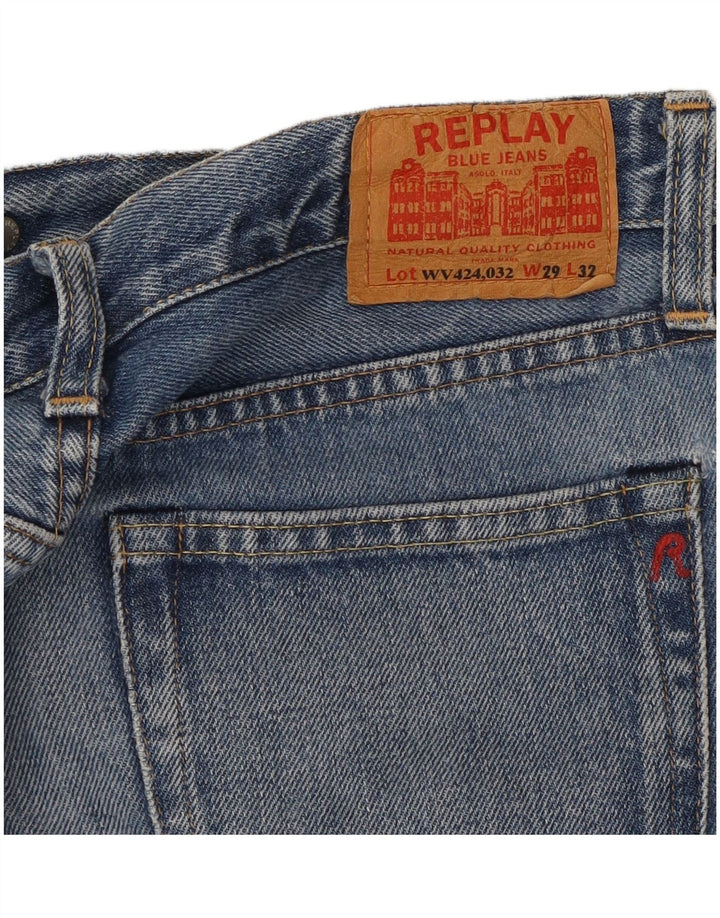 Replay Jean droit femme W29 L32 bleu