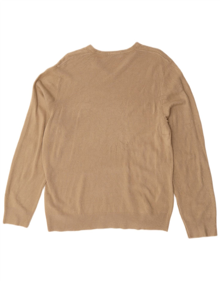 Marks & Spencer Pull Blue Harbour pour hommes, grand, en acrylique beige