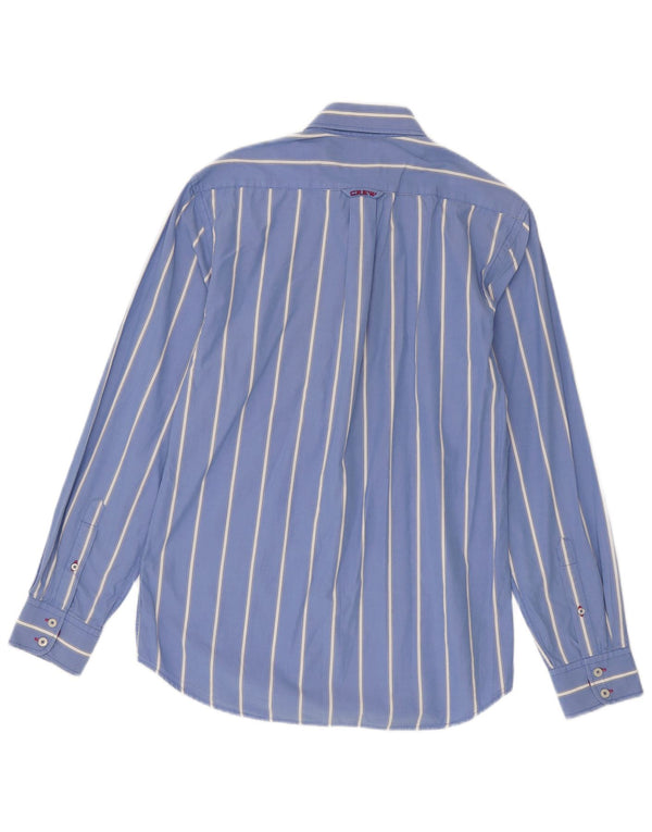 Crew Clothing Chemise Coupe Ajustée Homme Bleu Moyen Rayé Coton