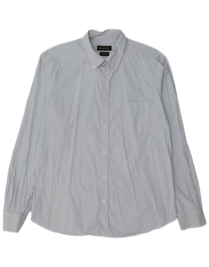 Massimo Dutti Chemise Homme Large Bleu Rayé