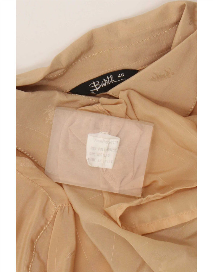 Barth Chemisier à manches longues à motif abstrait pour femme IT 42 Beige moyen