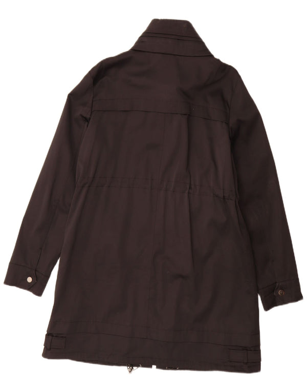 Zara Parka à capuche pour femme UK 14 Medium Noir