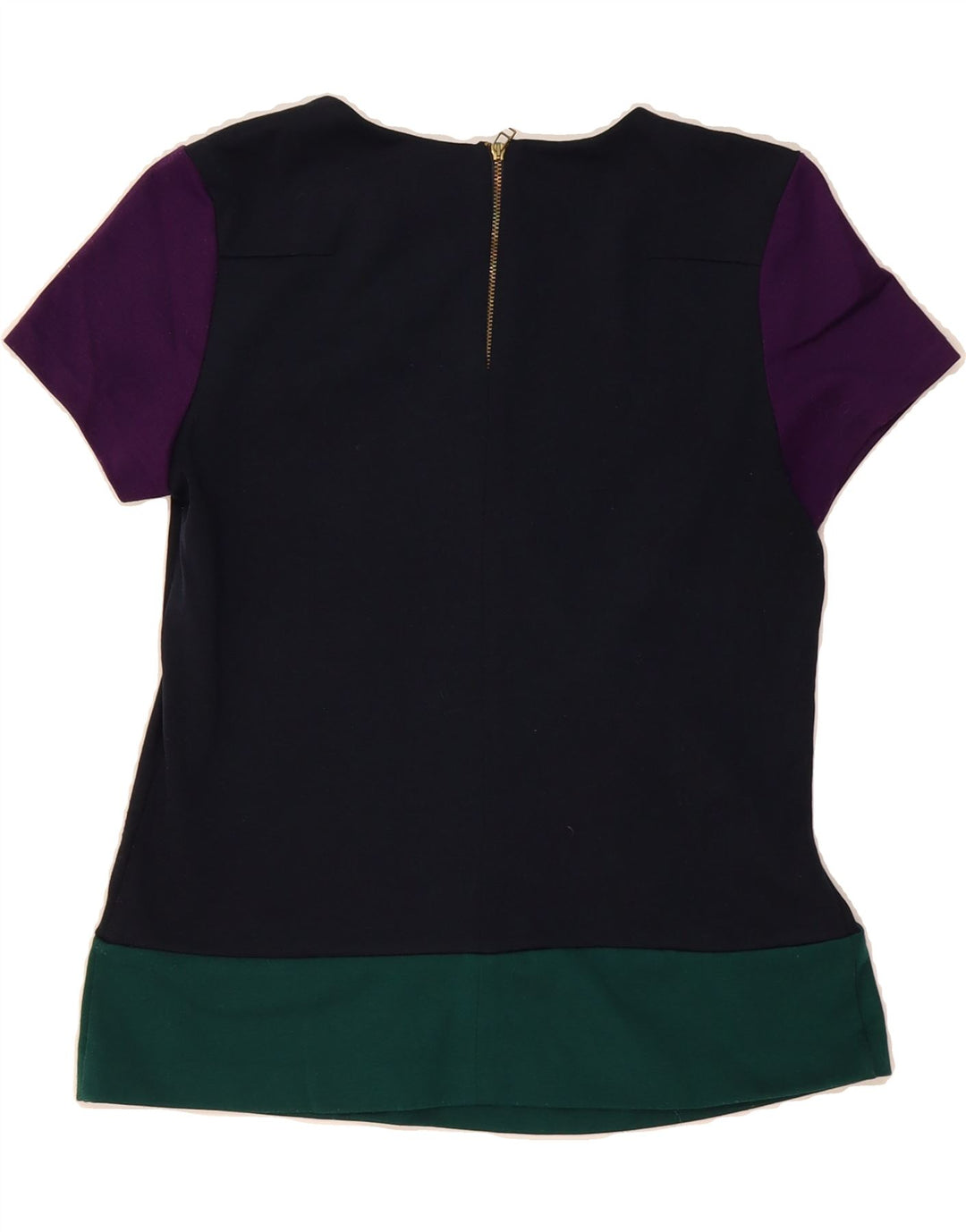 MASSIMO DUTTI Womens Blouse Top UK 12 Medium Black Colourblock Polyester Vintage Massimo Dutti and Second-Hand Massimo Dutti from Messina Hembry 