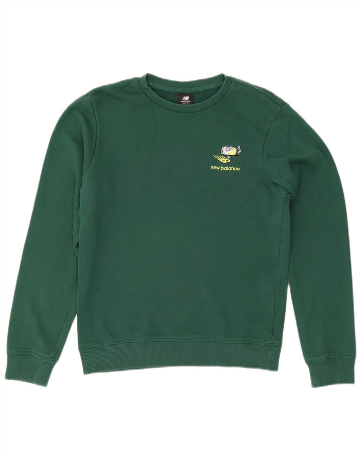 New Balance Sweat-shirt pour homme en coton vert petit