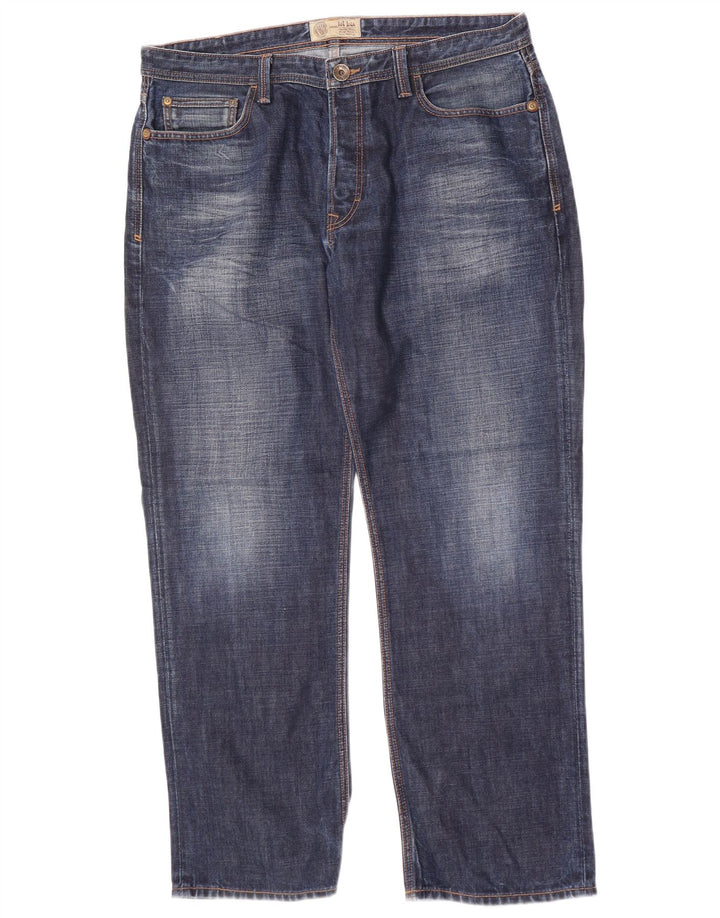 Fat Face Jean droit homme W36 L31 bleu marine coton