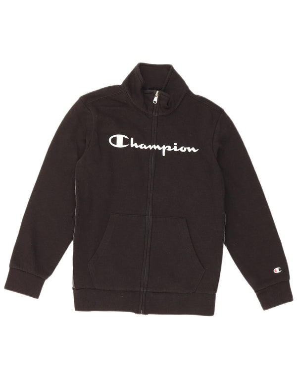 Champion Veste de Survêtement Graphique Garçon 9-10 Ans Coton Noir