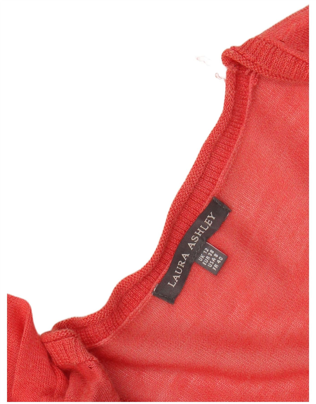 LAURA ASHLEY Pull cardigan long pour femme UK 12 Rouge moyen