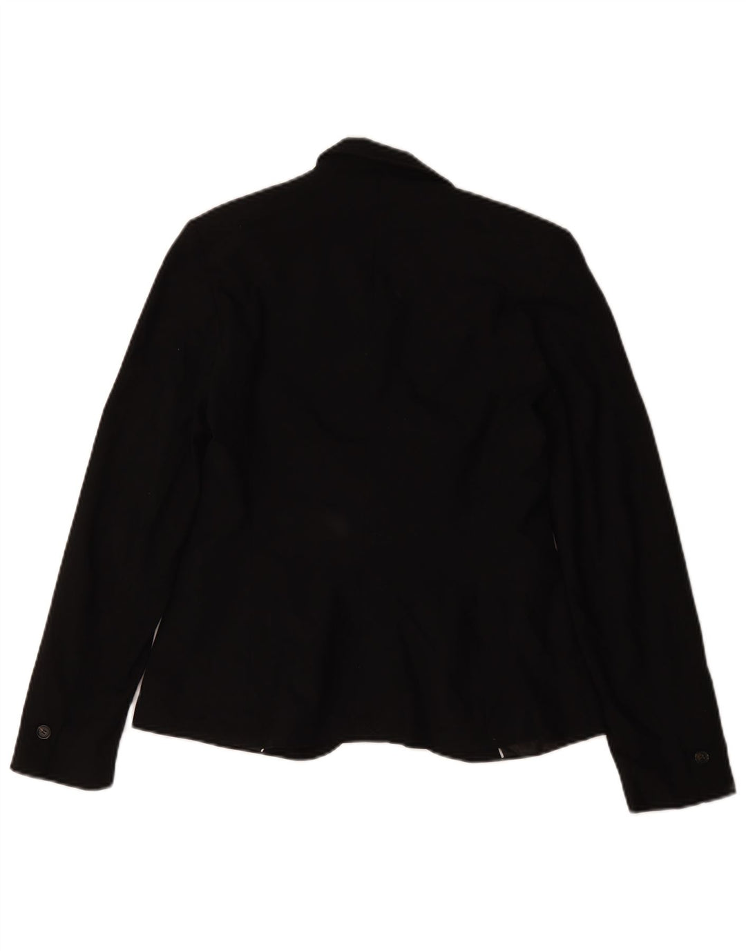 Zara Femme 1 Bouton Blazer Veste UK 36 Petit Noir Polyester