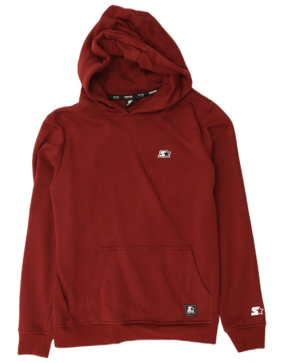 Starter Pull à capuche pour homme en coton bordeaux moyen