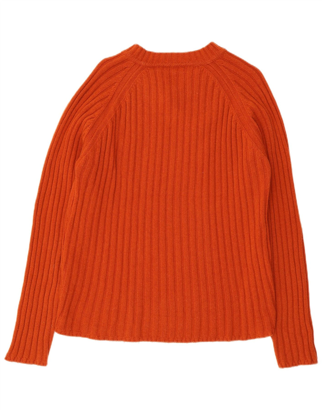 Gas Pull col V pour femme UK 14 Large Orange Laine