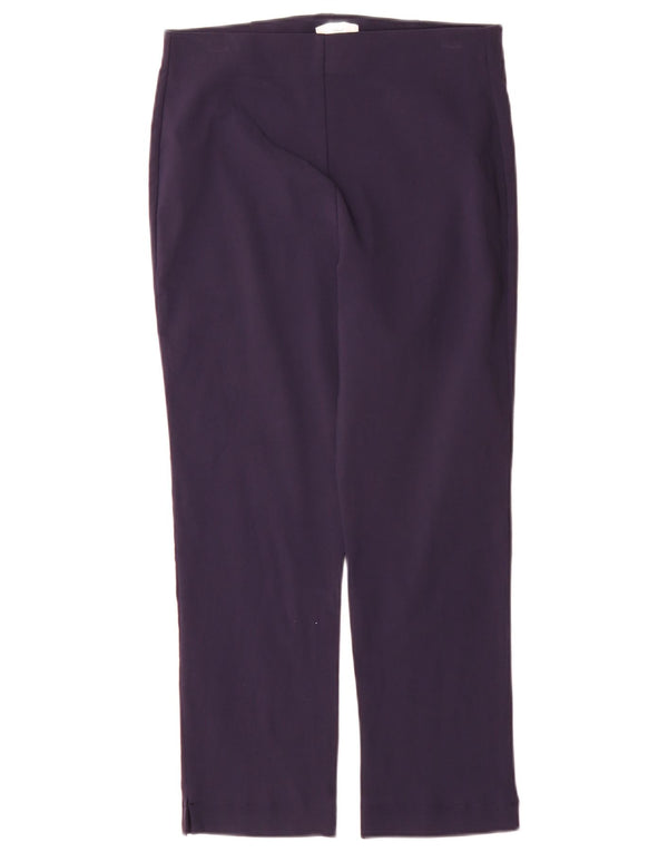 M&Co Pantalon court régulier pour femme UK 10 Small W26 L25 Bleu marine Viscose