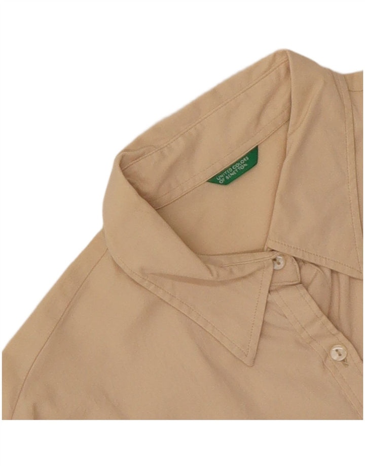 Benetton Chemise Femme UK 16 Large Beige