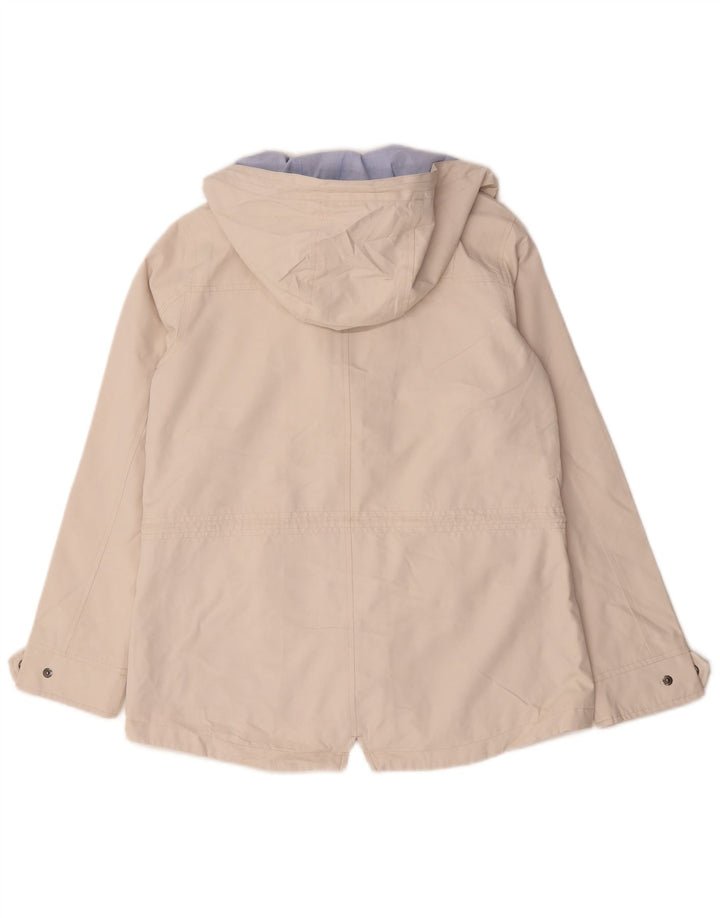 Crew Clothing Veste utilitaire à capuche pour femme UK 10 Small Blanc cassé Polyester