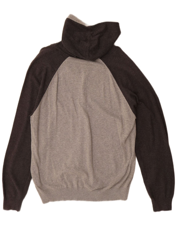 CALVIN KLEIN JEANS Cardigan à capuche pour homme XL Gris Colorblock Coton