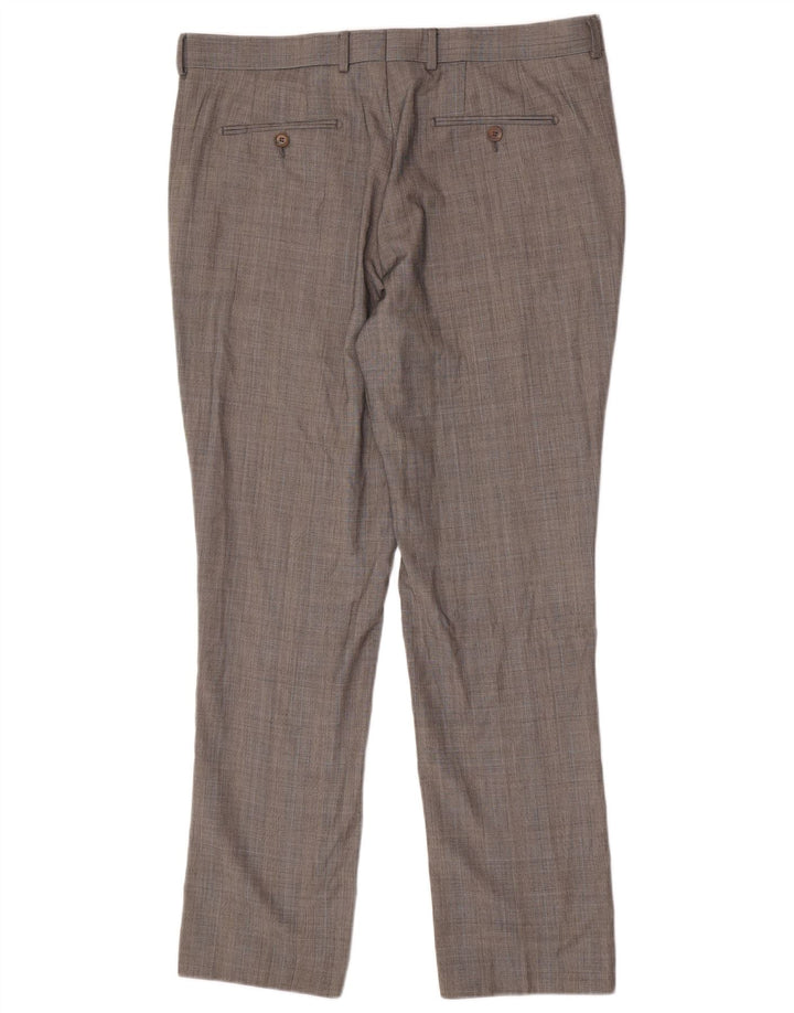 French Connection Pantalon décontracté régulier pour homme W38 L32 Gris pied-de-poule