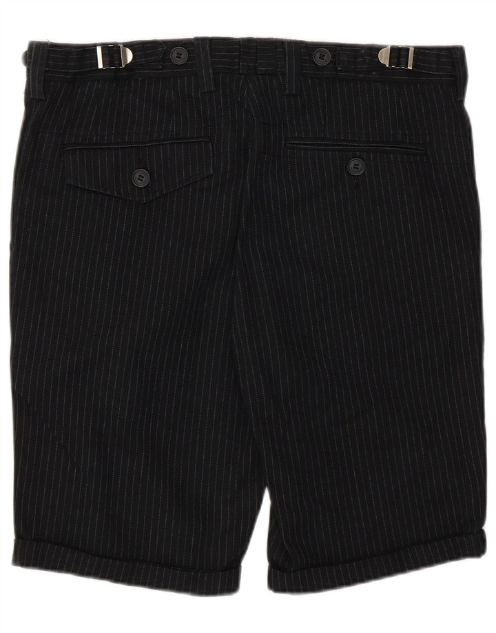French Connection Short Chino Homme W30 Coton à Rayures Noir Moyen
