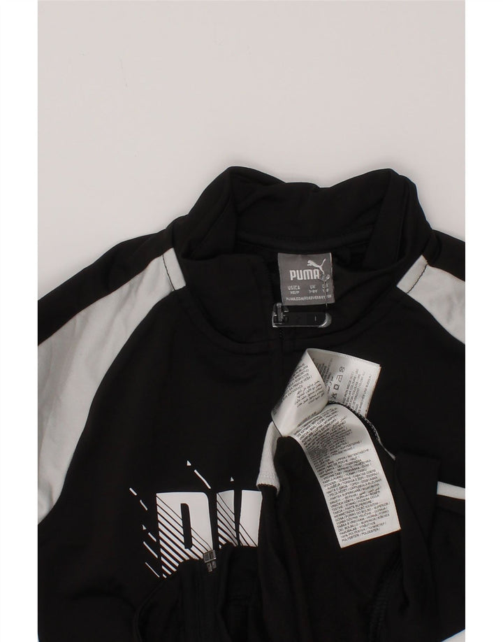 Puma Veste de survêtement graphique pour garçon 7-8 ans Noir Colourblock