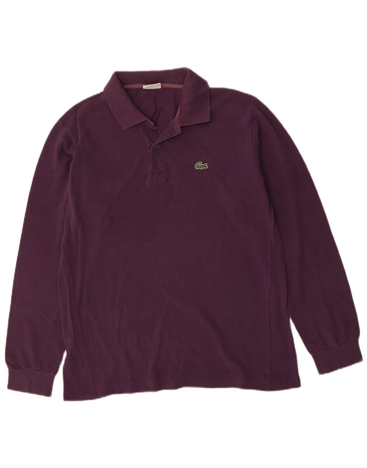 LACOSTE Polo à Manches Longues Homme Violet Moyen Coton
