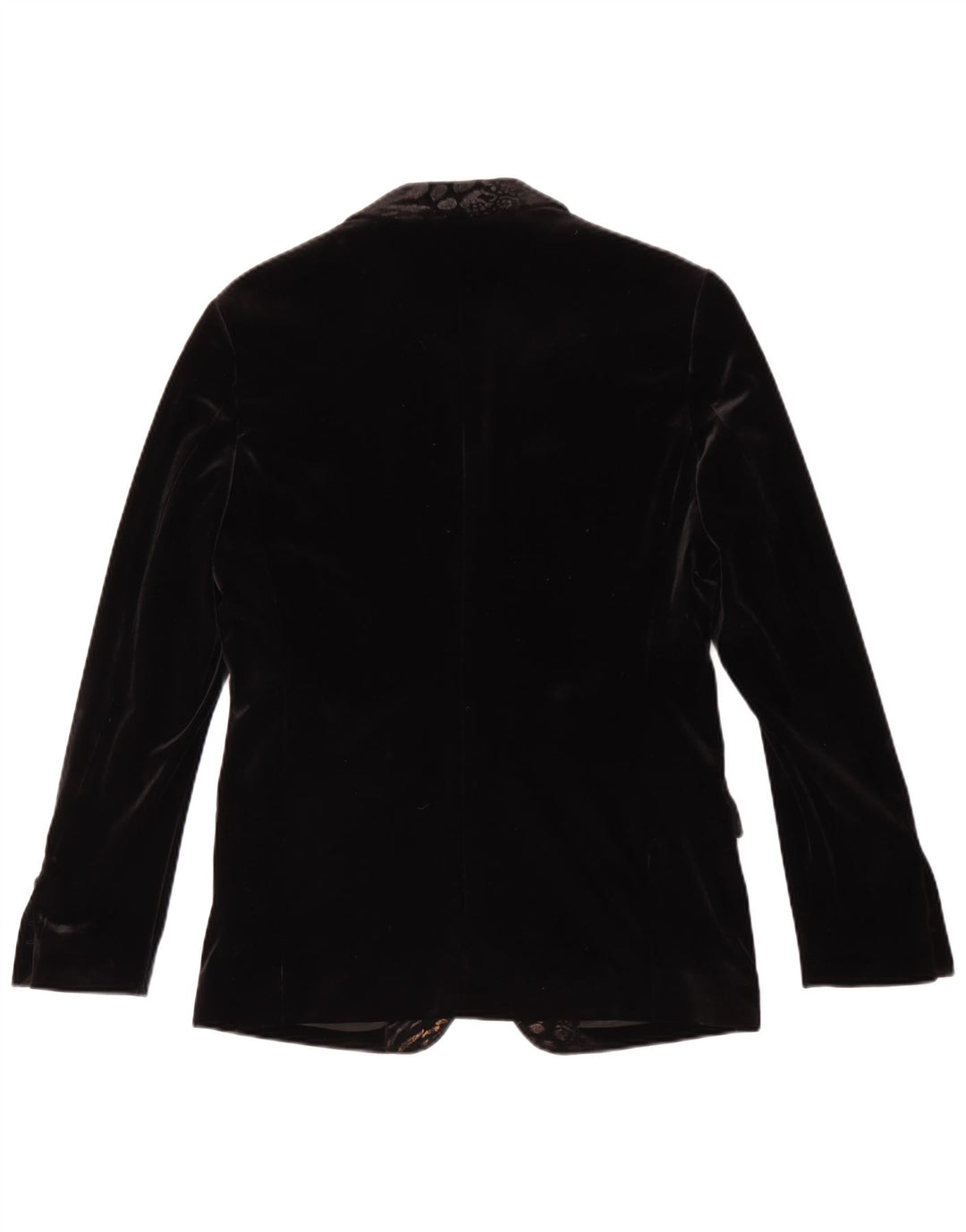 vintage Homme 1 Bouton Velours Blazer Veste Taille 48 Moyen Noir