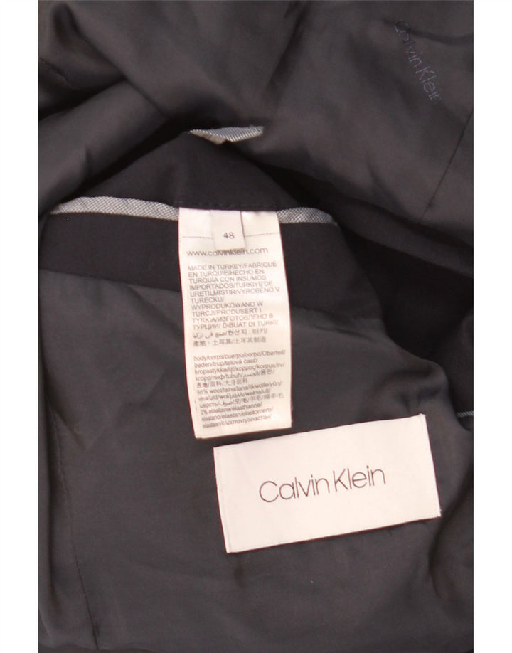 Calvin Klein Veste blazer à 2 boutons pour homme IT 48 Noir moyen Polyester