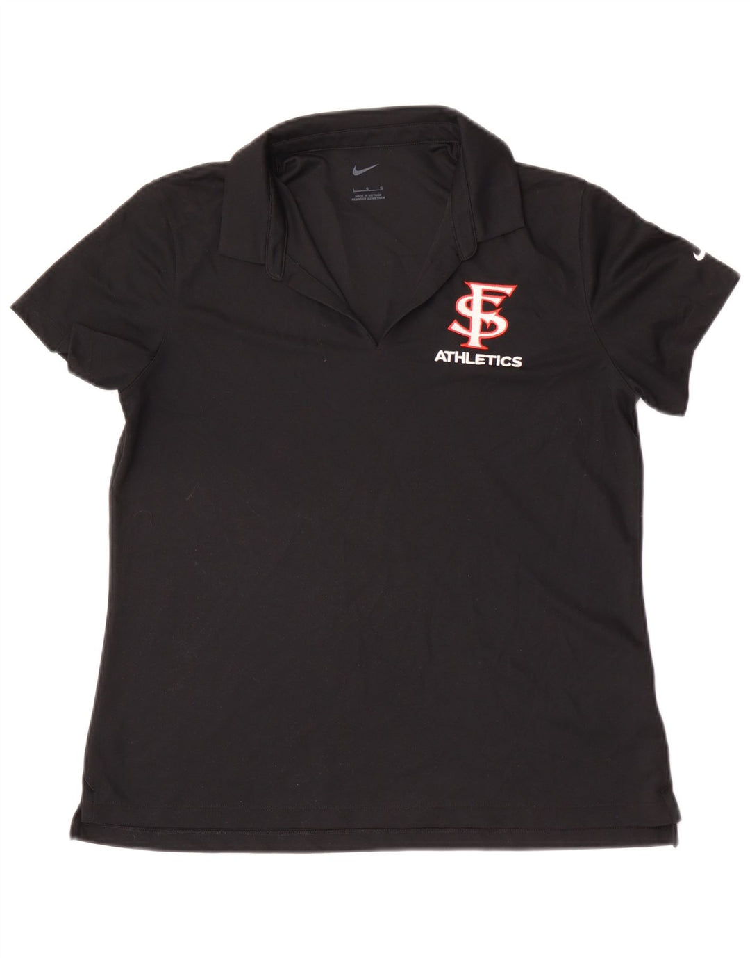 Polo Nike San Francisco pour femme UK 14 Large Noir Polyester