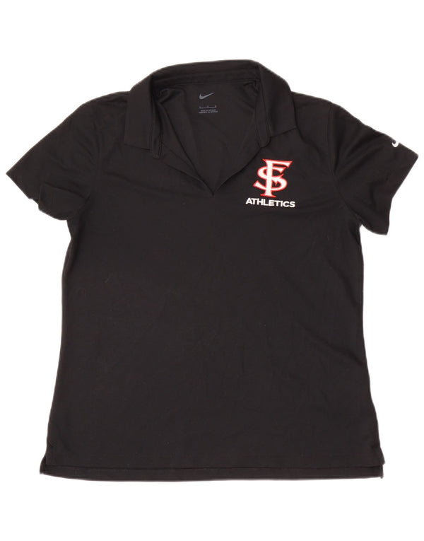 Polo Nike San Francisco pour femme UK 14 Large Noir Polyester