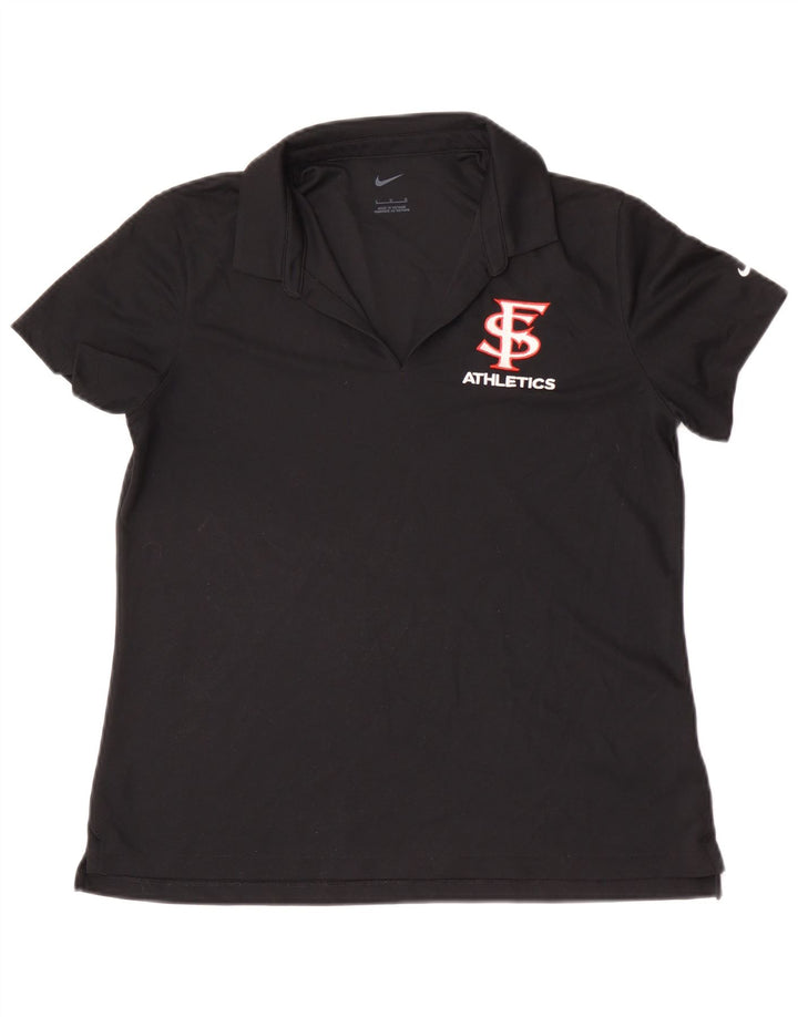 Polo Nike San Francisco pour femme UK 14 Large Noir Polyester
