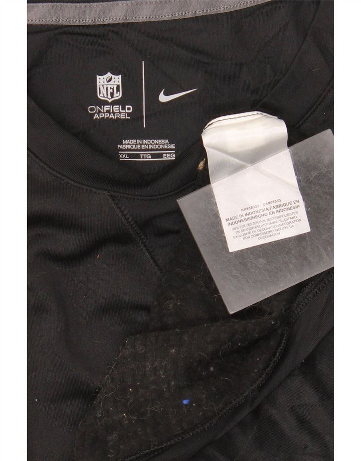 Nike Haut graphique à manches longues pour femme UK 20 2XL Noir Polyester