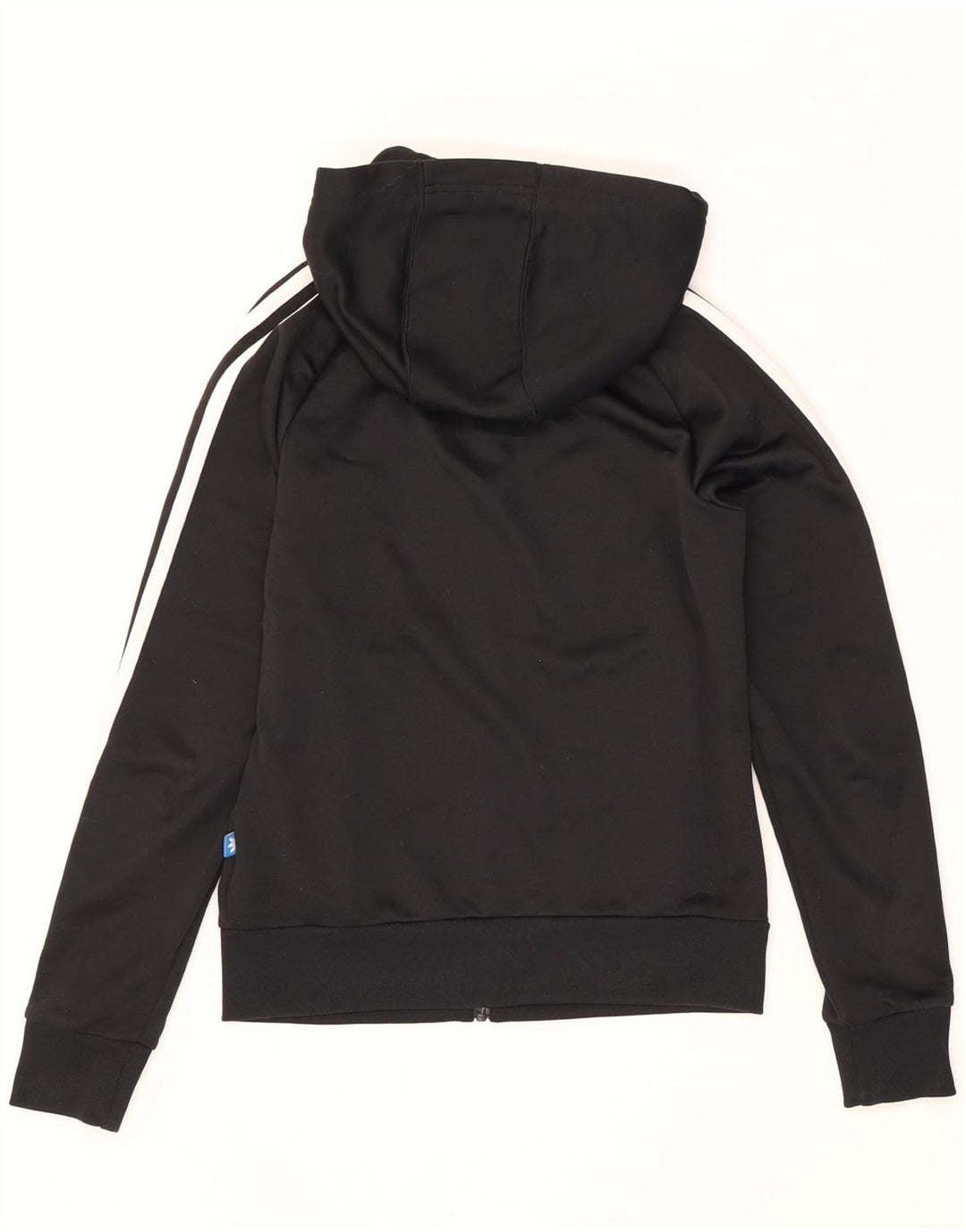 Adidas Pull à capuche zippé pour femme UK 8 Petit Noir Polyester