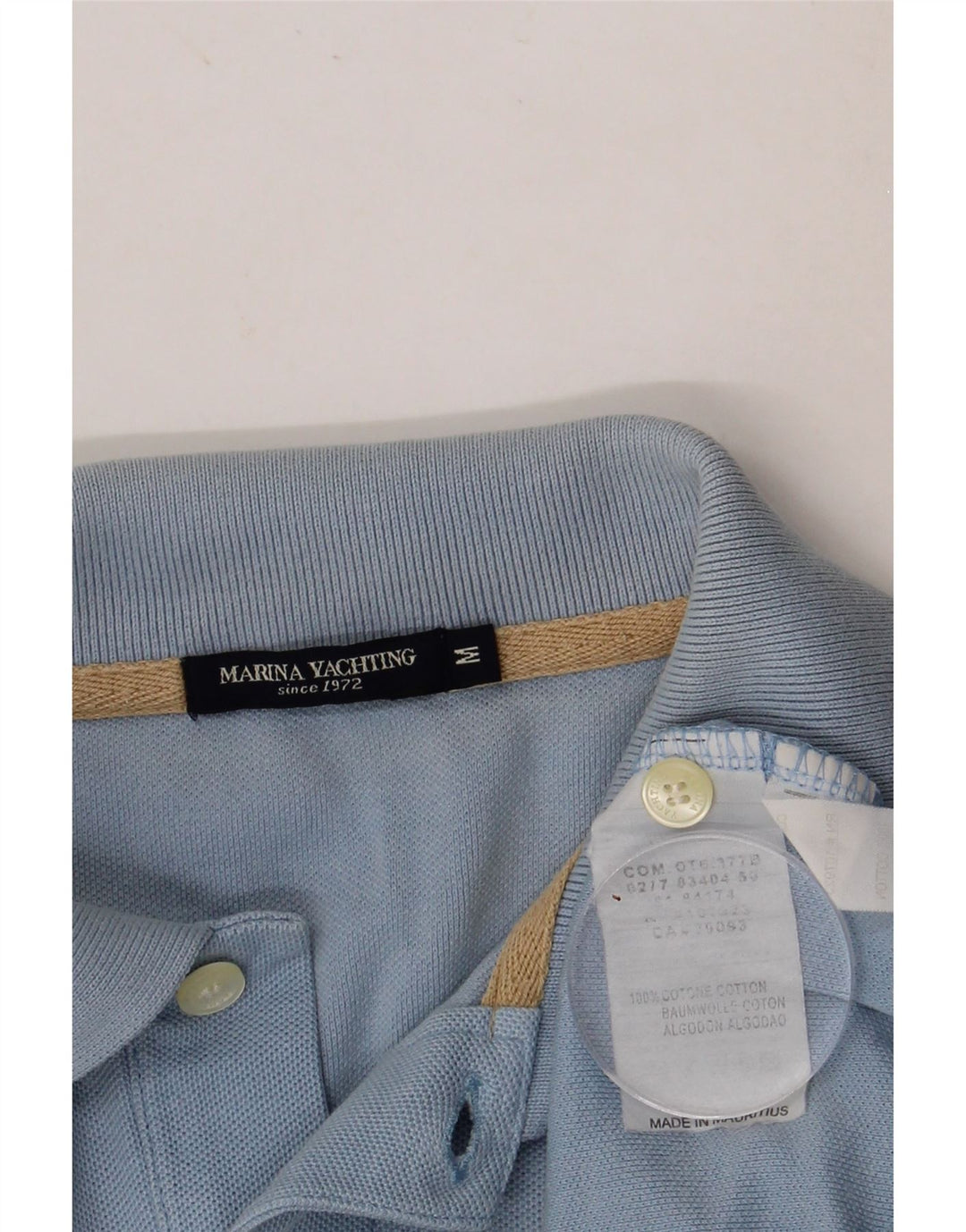 MARINA YACHTING Polo Homme Bleu Moyen Coton