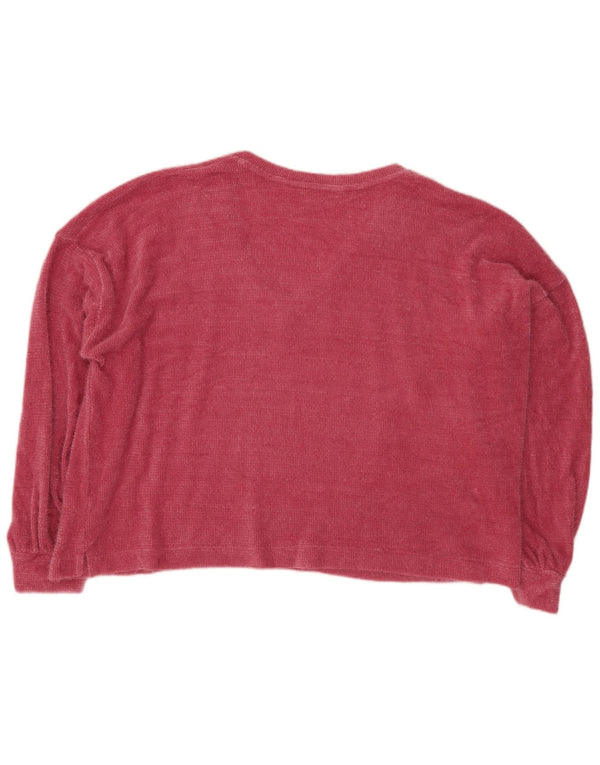 Marks & Spencer Pull court surdimensionné à col en V pour femme UK 18 XL Rose