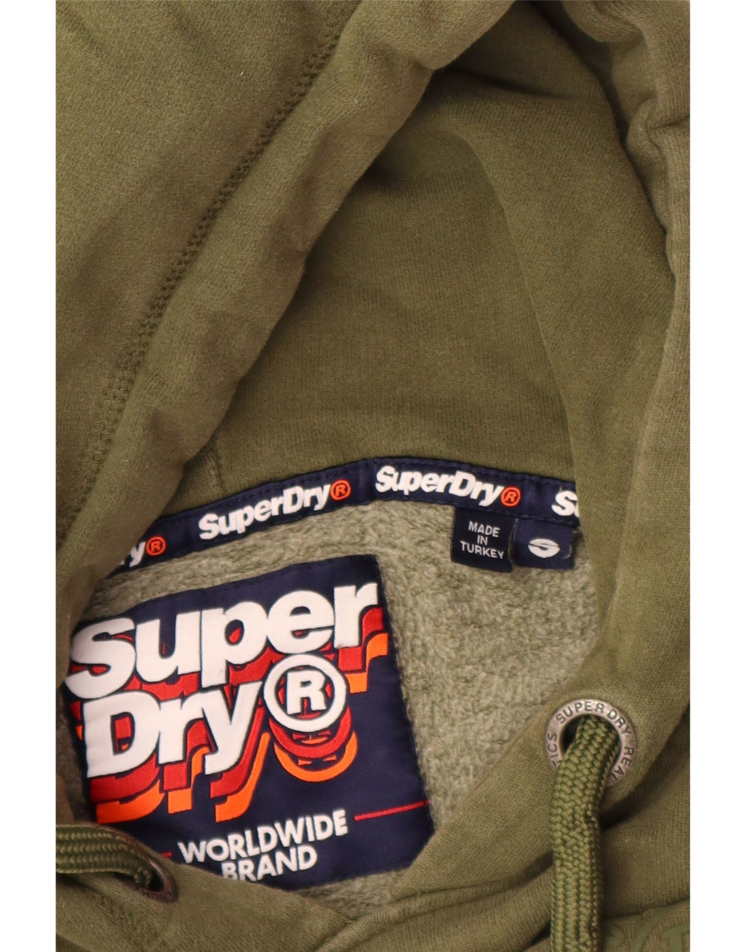 SUPERDRY Pull à capuche graphique pour homme Petit Kaki Coton