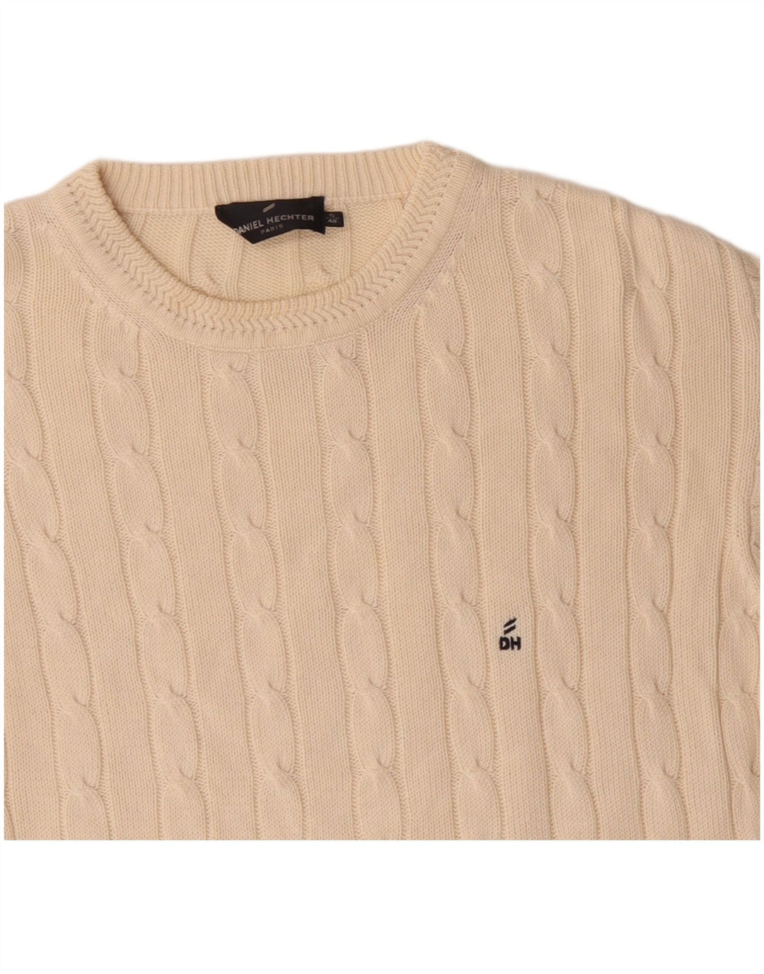 DANIEL HECHTER Pull col rond pour homme EU 48 Beige moyen