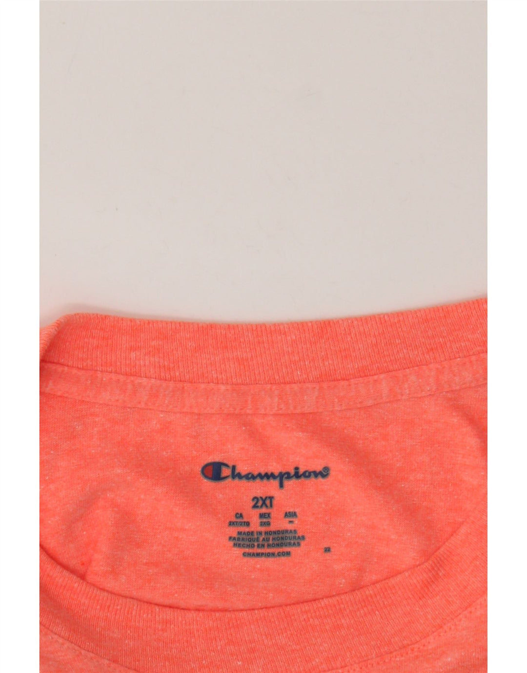 CHAMPION T-shirt court graphique pour femme UK 20 2XL Orange moucheté
