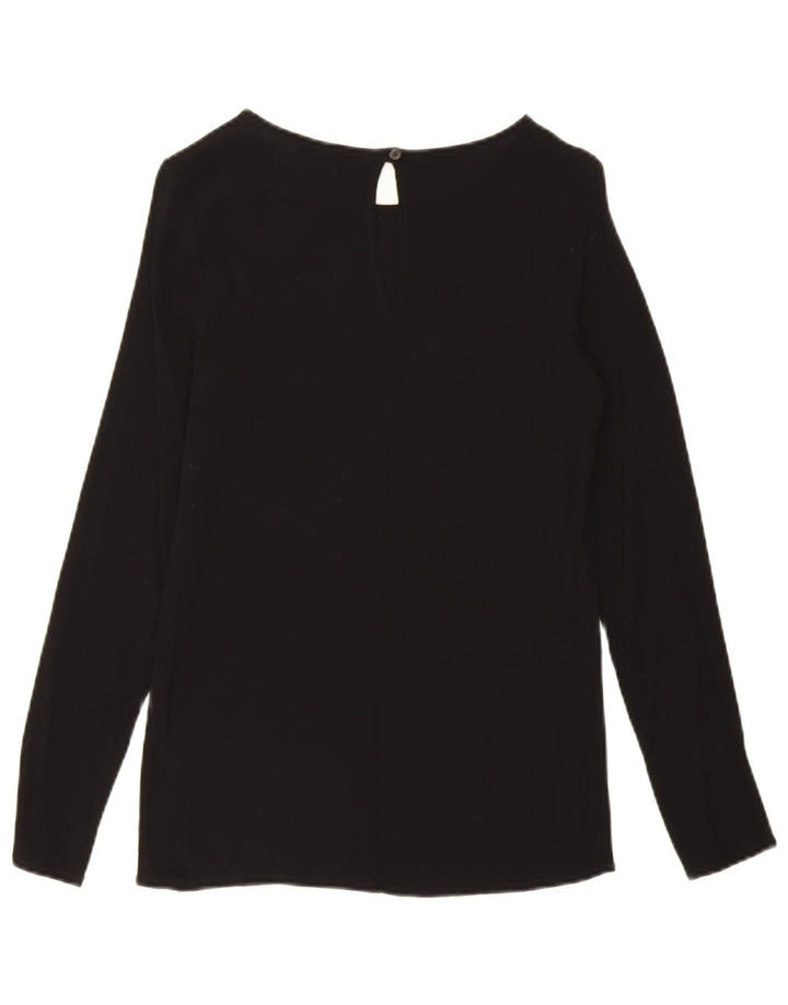 Trussardi Jeans Chemisier à Manches Longues Femme IT 42 Viscose Noir Moyen