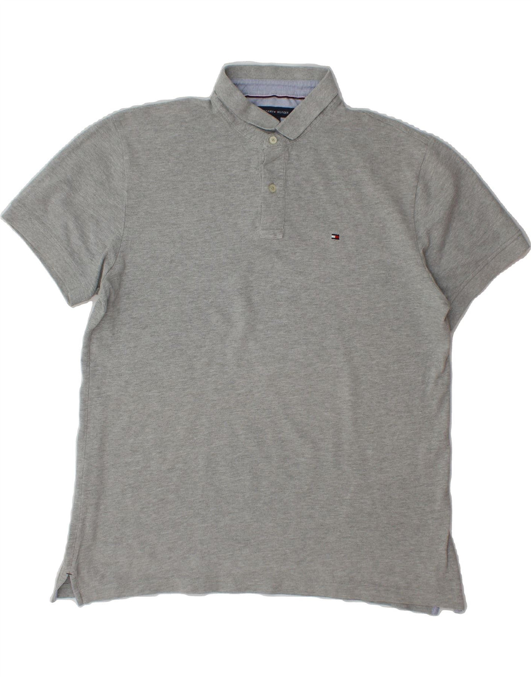 TOMMY HILFIGER Mens Polo Shirt XL Grey Cotton Vintage Tommy Hilfiger and Second-Hand Tommy Hilfiger from Messina Hembry 