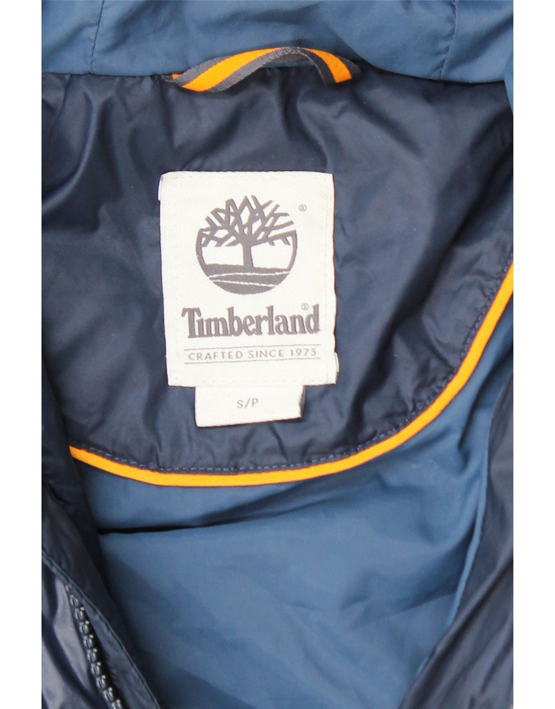 TIMBERLAND Veste matelassée à capuche pour homme UK 36 Small Bleu Marine Nylon